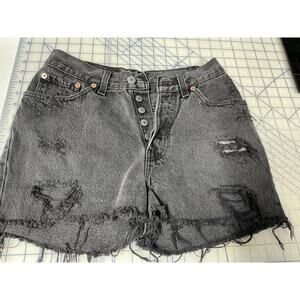 Vintage Levi’s 17501-0660 Black Shorts Cut Off 90s Made USA, No Size, See Photos